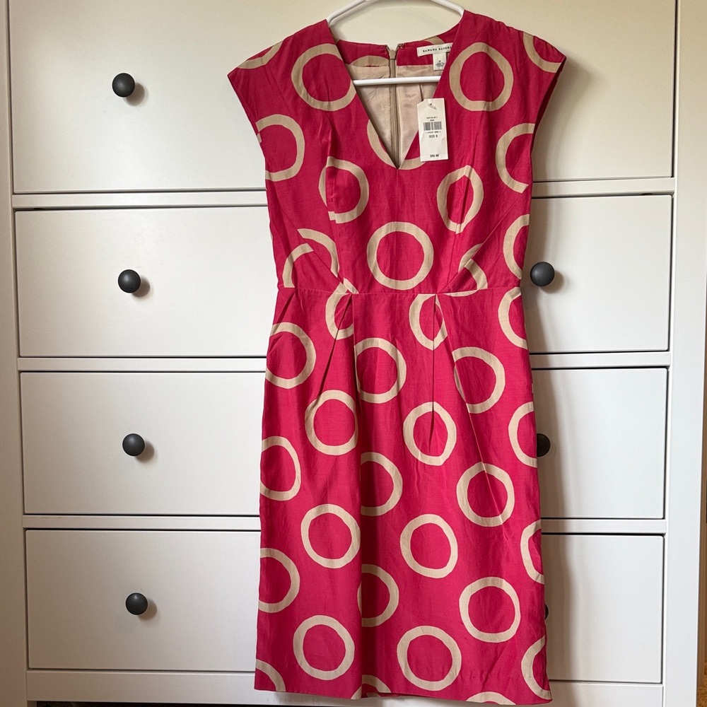 Banana Republic Pink and Cream Circle Midi Dress